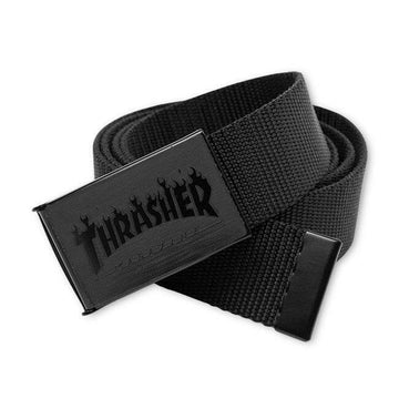 Thrasher - Flame Logo Web Belt Black.