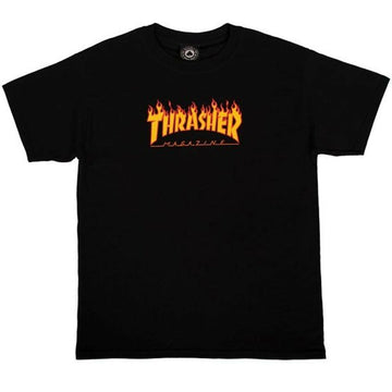 Thrasher - Flame Youth Tee Black.