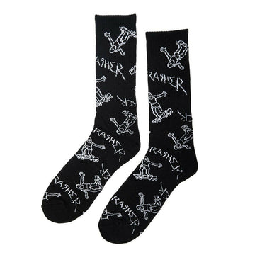 Thrasher - Gonz Logo Socks Black.