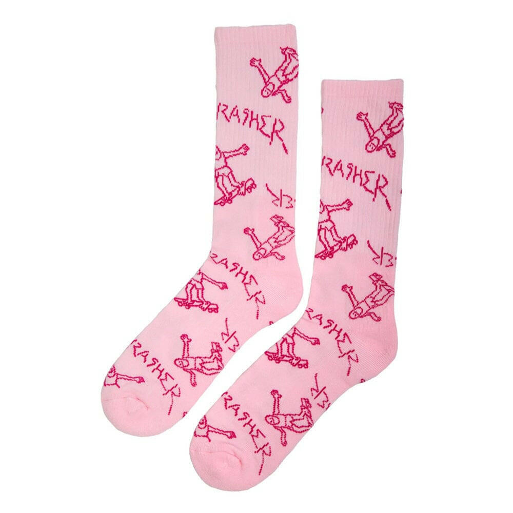 Thrasher - Gonz Logo Socks Light Pink.
