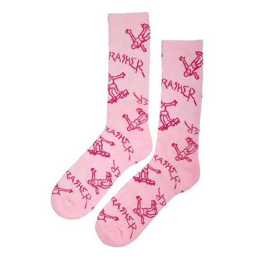 Thrasher - Gonz Logo Socks Light Pink.