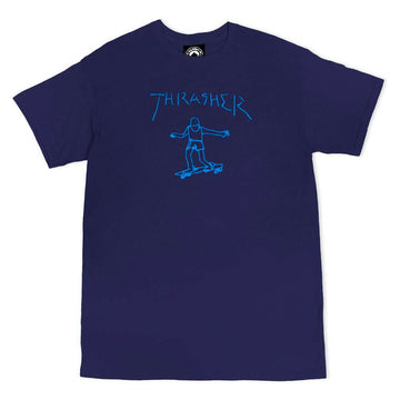 Thrasher - Gonz Logo Tee Navy/Light Blue.