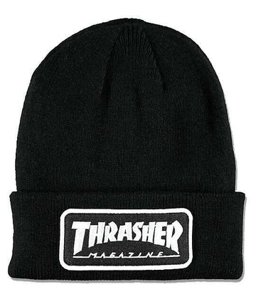 Thrasher - Logo Patch Beanie Black.