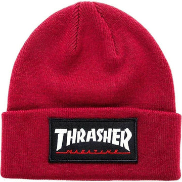 Thrasher - Logo Patch Beanie Maroon.