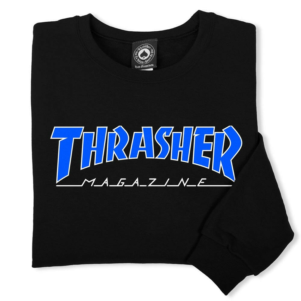 Thrasher - Outlined Crew Black/Blue.