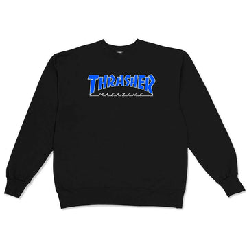 Thrasher - Outlined Crew Black/Blue.