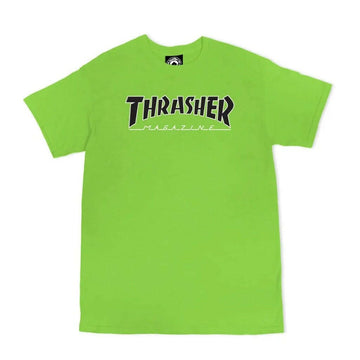 Thrasher - Outlined Tee Lime/Black.