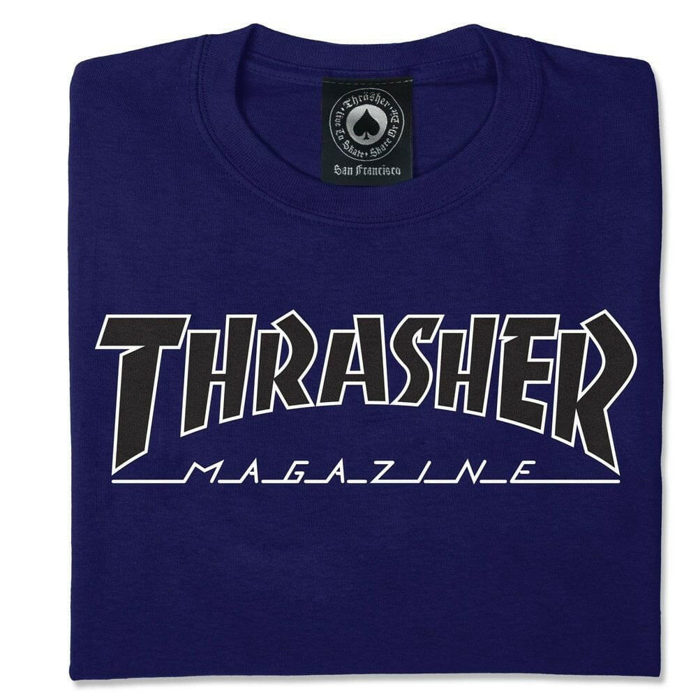 Thrasher - Outlined Tee Navy.
