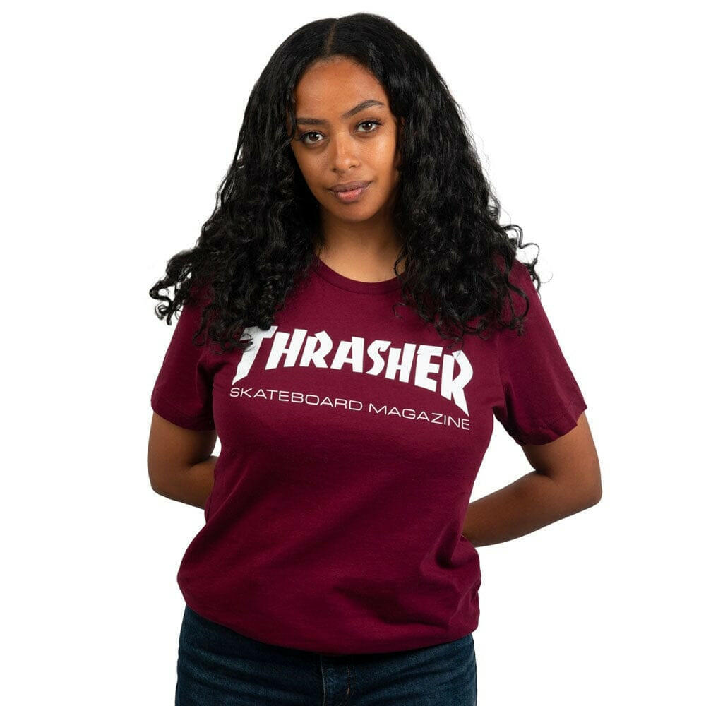 Thrasher - Girls Skate Mag Tee Maroon.