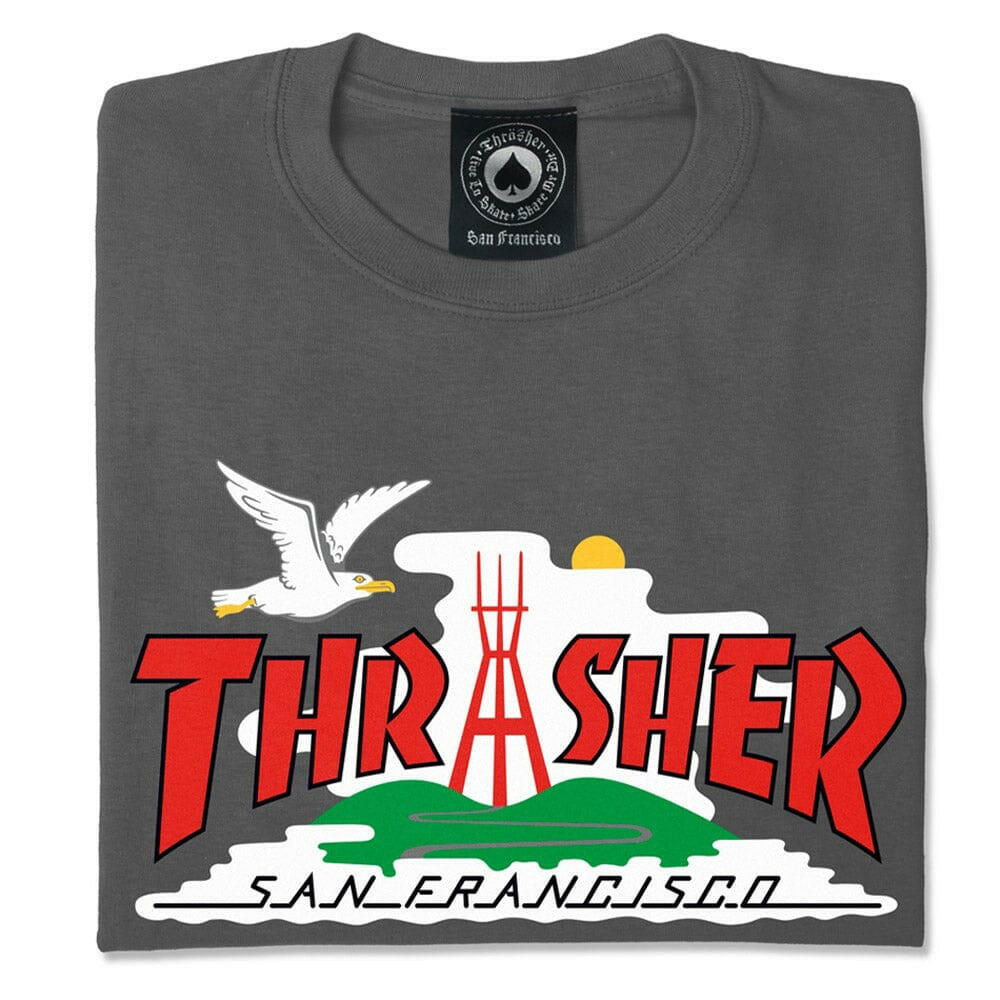 Thrasher - The City Tee Charcoal.