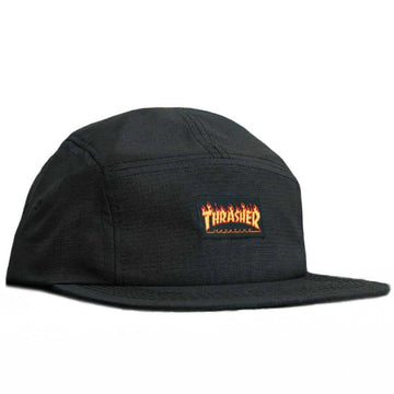 Thrasher - Flame Logo 5 Panel Black.