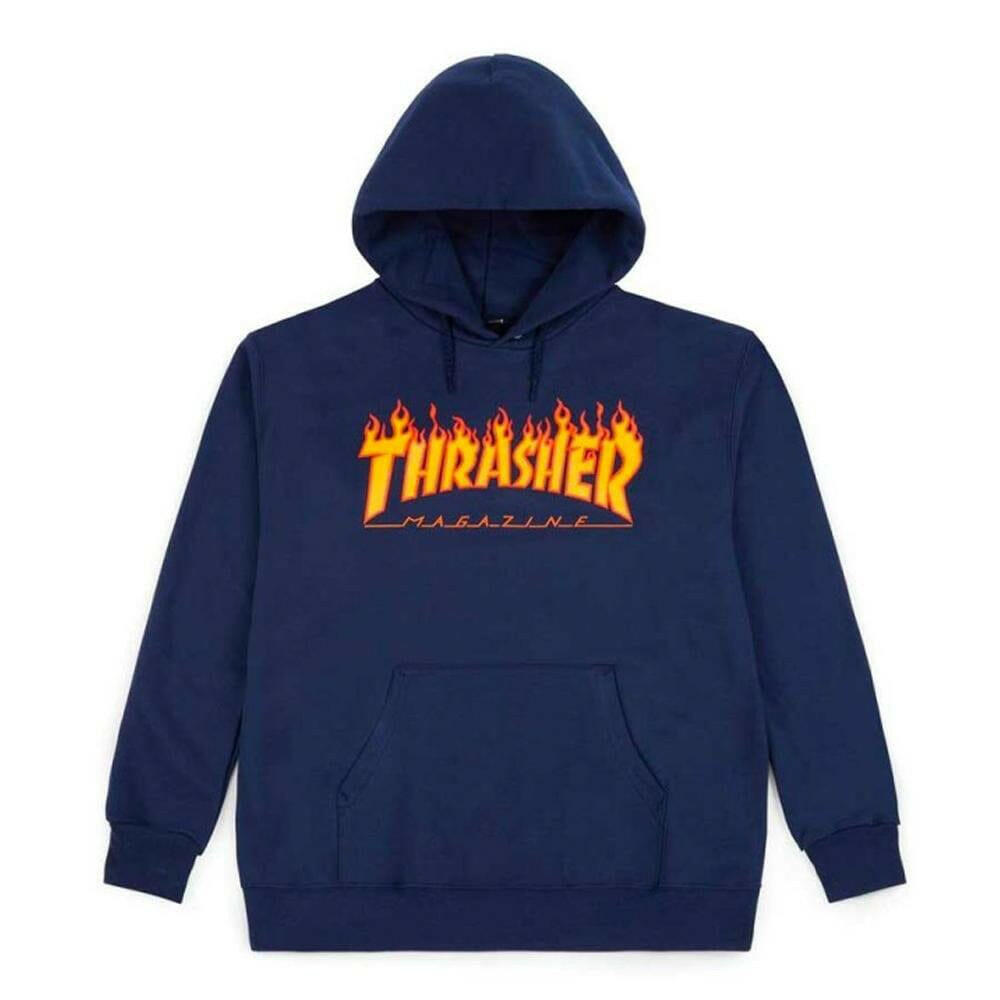 Thrasher Flame Youth Hoodie Navy | Bold \u0026 Comfortable Skate Hoodie