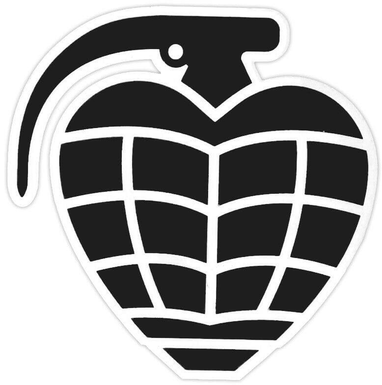 Thunder - Grenade Die Cut 7" Sticker.