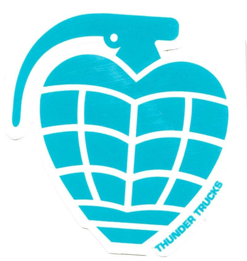Thunder - Grenade Die Cut 7" Sticker.
