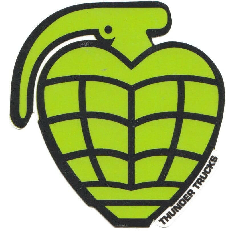 Thunder - Grenade Die Cut 7" Sticker.