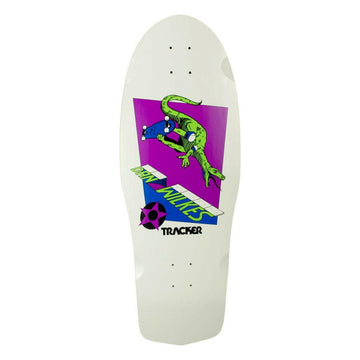 Tracker - Dan Wilkes Raptor White 10.5" Reissue Skateboard Deck.