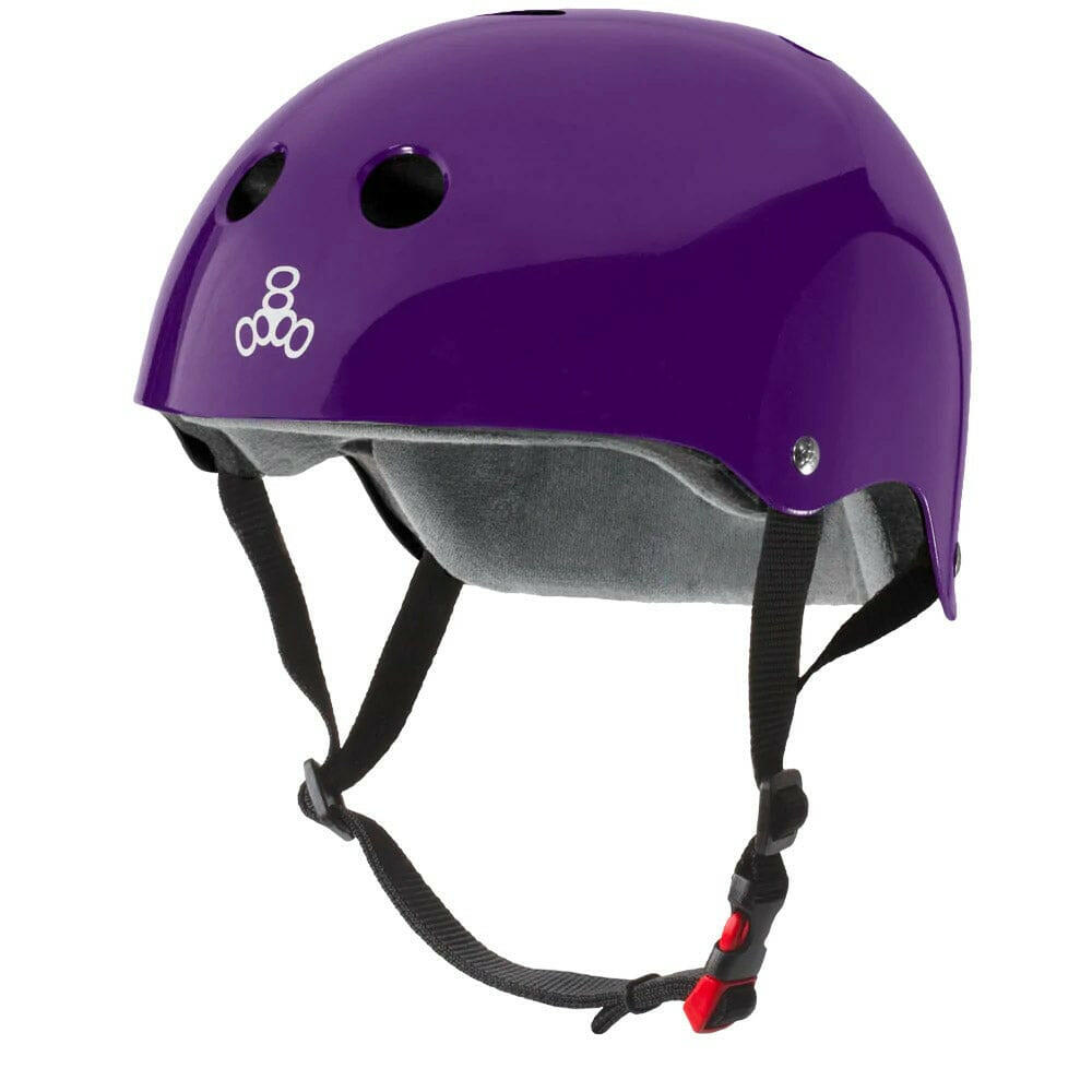 Triple 8 Certified Sweatsaver Helmet Purple Gloss.