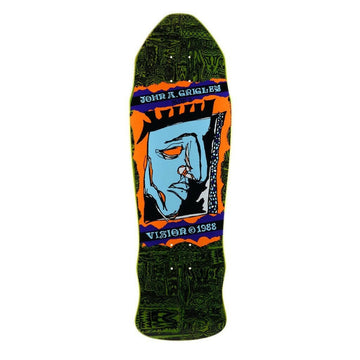 Vision - John Grigley II Mini Green Stain 9.25 Reissue Skateboard Deck.