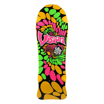 Vision - Hippie Stick Yellow 10.0 Reissue Skateboard Deck.