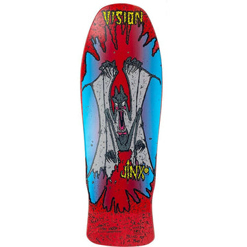 Vision - Marty 'Jinx' Jimenez Original Red Stain 9.75" Reissue Skateboard Deck.