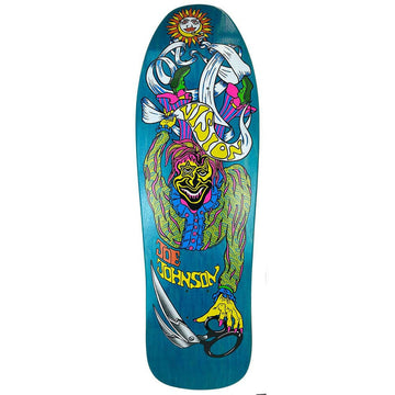 Vision - Joe Johnson Scissors Turquoise 9.5 Reissue Skateboard Deck.