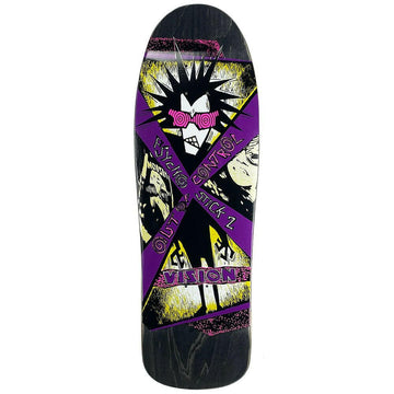 Vision - Psycho Stick 2 Black 10.0" Reissue Skateboard Deck.