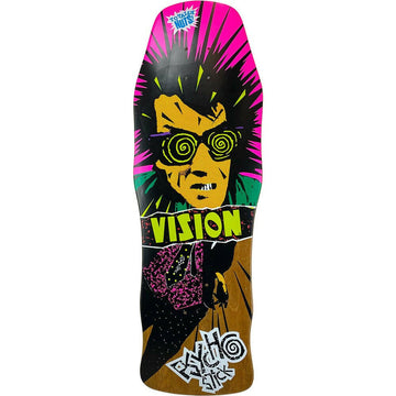 Vision - Psycho Stick Brown 10.0 Reissue Skateboard Deck.