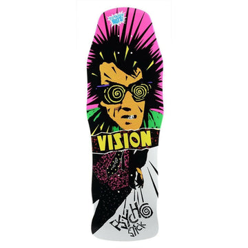 Vision - Psycho Stick White 10.0 Reissue Skateboard Deck.