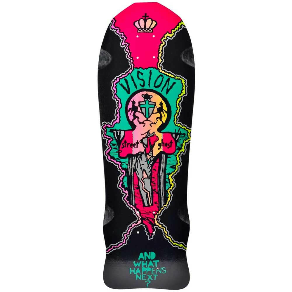 Vision - Street Old Ghost Black Dip 9.75 Reissue Skateboard Deck.