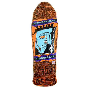 Vision - Grigley II Mini Orange/Blue 9.25" Reissue Skateboard Deck.