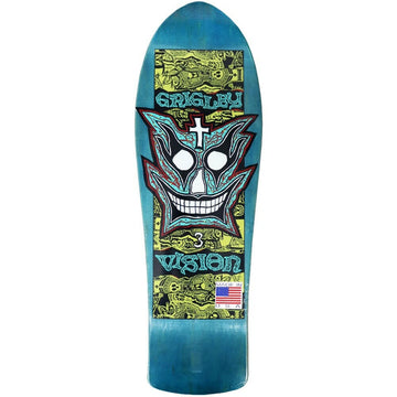 Vision - John Grigley III Teal Stain 9.75 Reissue Skateboard Deck.