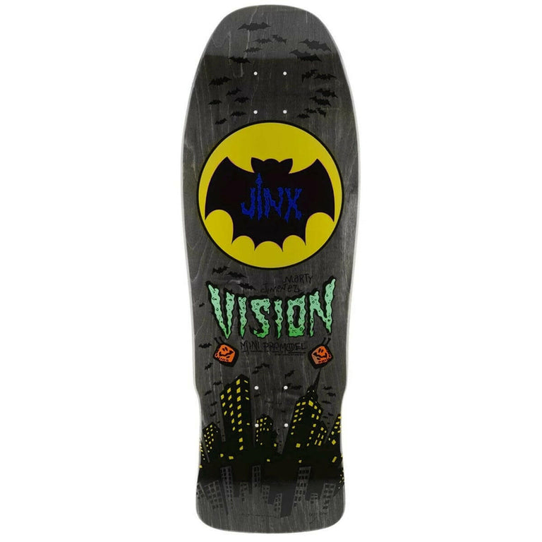 Vision - Marty 'Jinx' Jimenez Mini Modern Black Stain 9.5 Reissue Skateboard Deck.