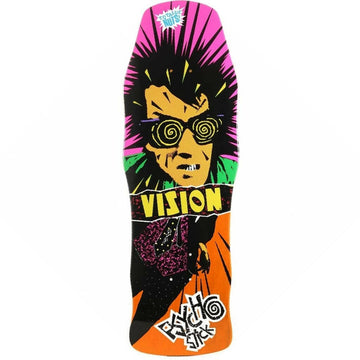 Vision - Psycho Stick Orange 10.0 Reissue Skateboard Deck.