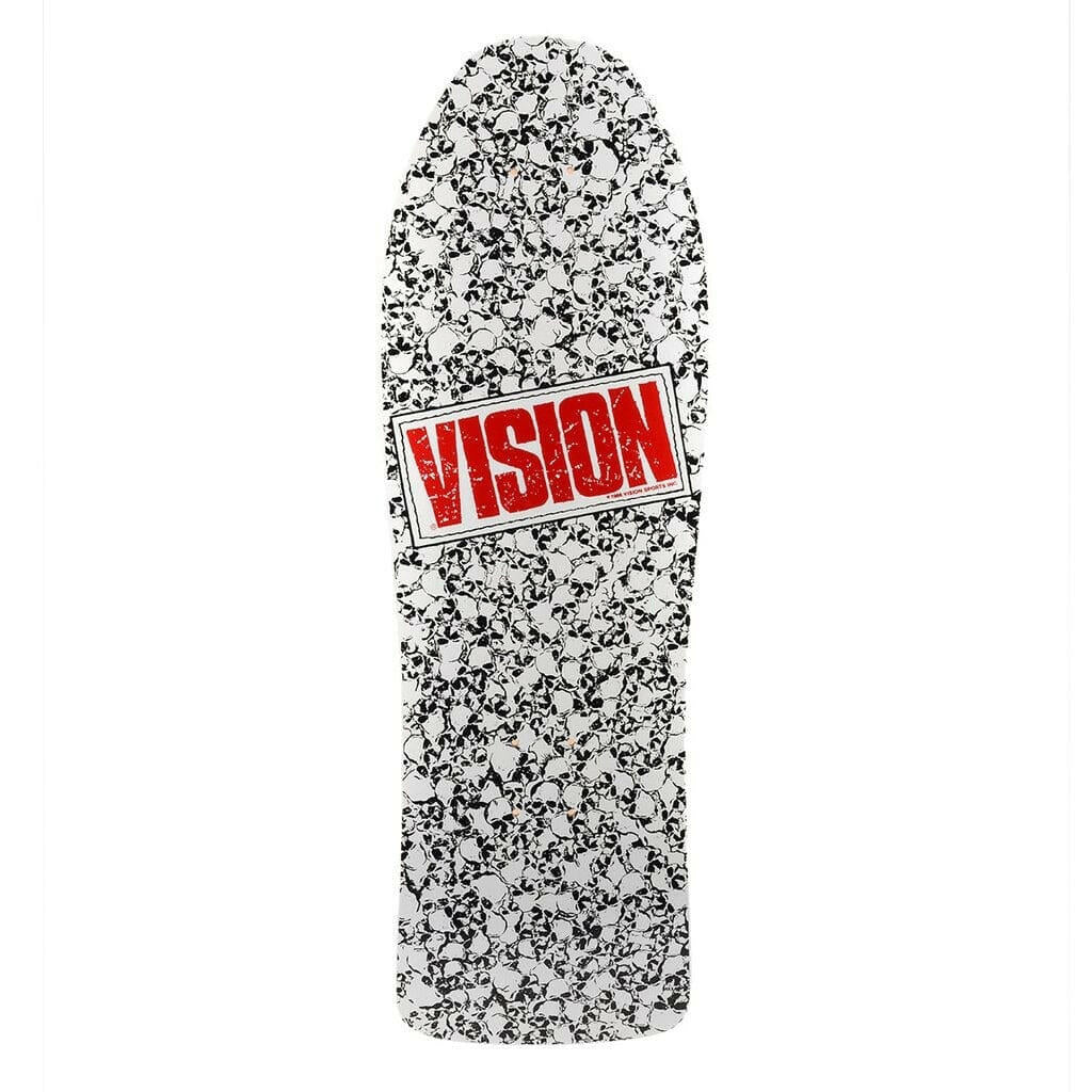 Vision - Punk Skull White 10.0 Reissue Skateboard Deck.