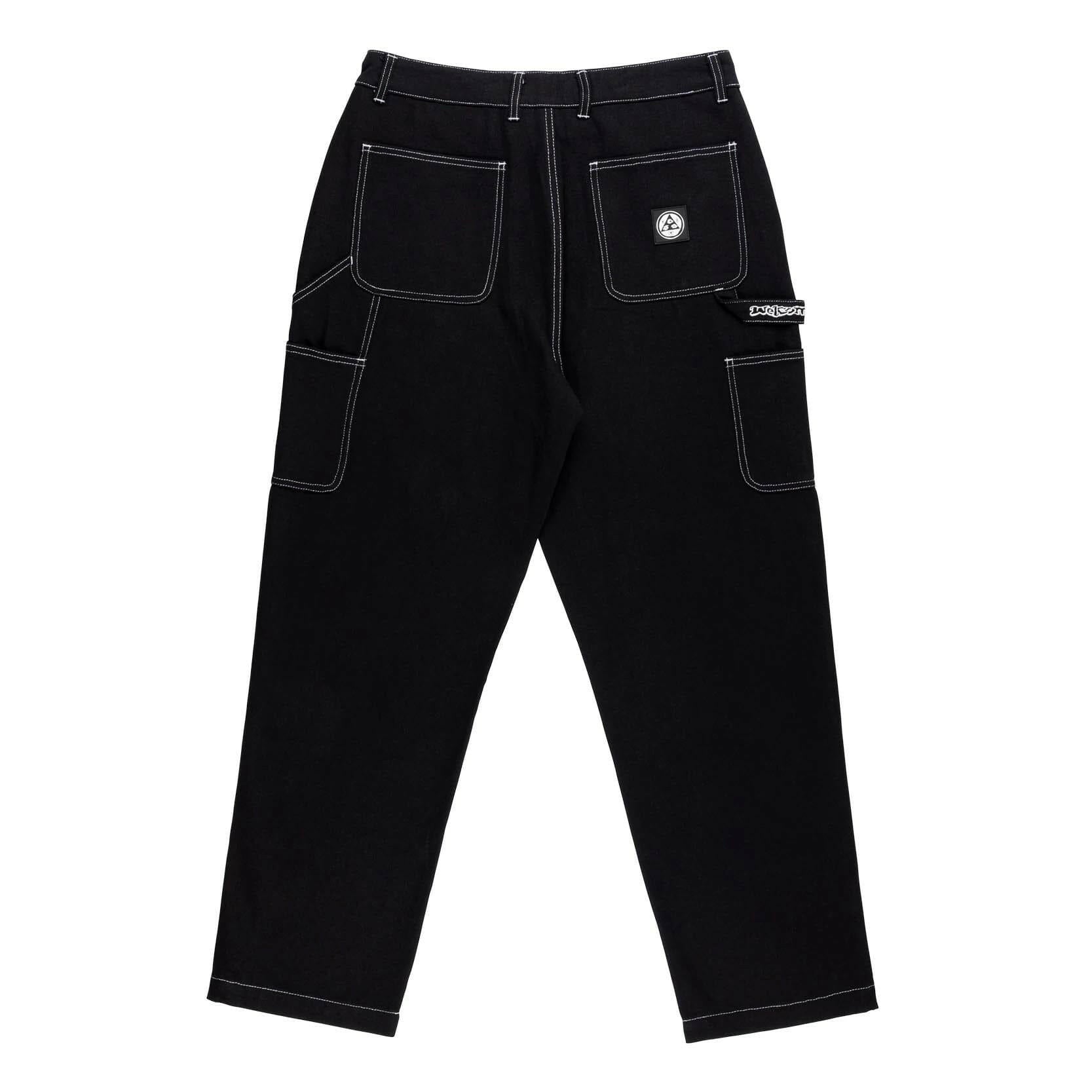 Welcome - Brace Double Knee Canvas Carpenter Mens Pants Black.