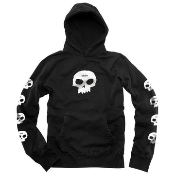 Zero - Multi Skull Mens Hoodie Black.