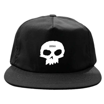 Zero - Single Skull Snapback Black.