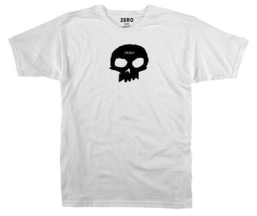 Zero - Single Skull Mens Tee White.